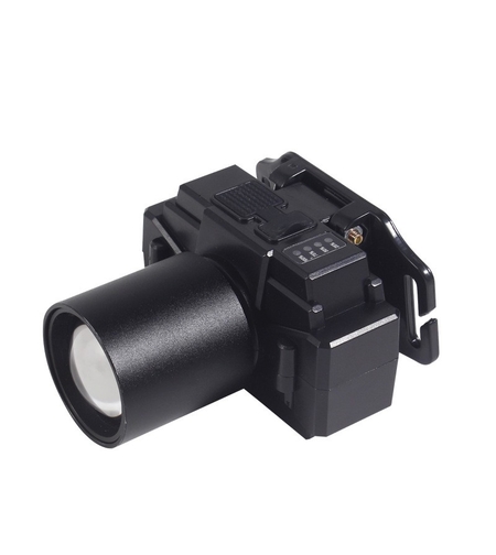 Lanterna LED de Montat pe Cap, Vafy, cu Raza Lunga de Zoom, Far Telescopic, Reglabil, Rezistent la Apa, pentru Pescuit in Aer Liber, Camping, Lumina Puternica, Lanterna, 7x4.5x6 cm, Negru