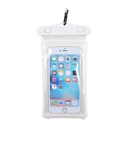 Husa subacvatica Waterproof Flippy, Snowproof, Universala, Senzoriala, cu Snur, pentru telefon sau documente, Alb