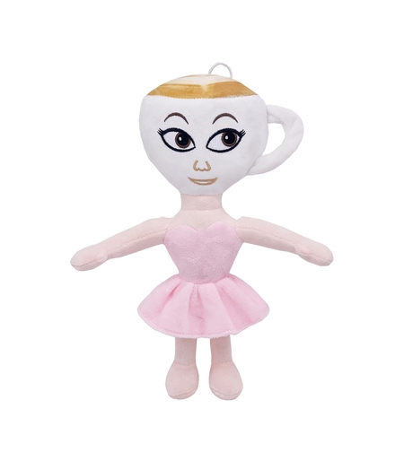 Jucarie Moale de Plus Italian Brainrot, Flippy, cu Agatatoare, Model Ballerina Cappuccina, Jucarie Moale pentru Copii, 30 x 20 cm, Roz