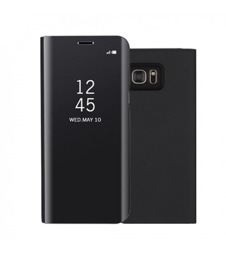 Husa Samsung Galaxy J7 2017 Flip Cover Oglinda Negru