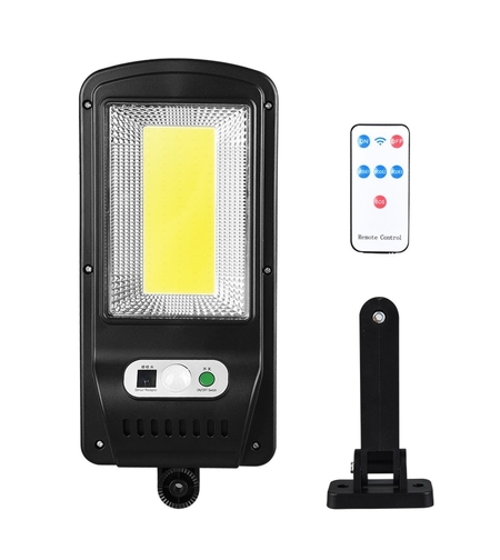Lampa Solara De Exterior LED Flippy, 36 cm x 11.5 cm, 2400Lumeni 100 COB LED 20 W - echivalent 160 W bec incadescent, IP65, Senzor de Miscare, Senzor de Lumina, 1 Grila, Alb Rece