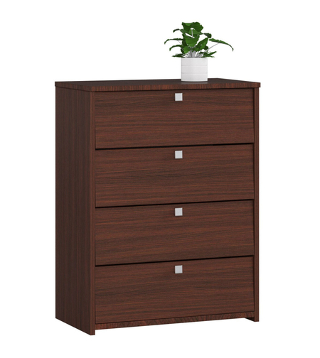 Dulap pantofi RUBIN 4 niveluri, cu usi rabatabile, PAL laminat 16 mm, 66x36x85 cm, maro wenge