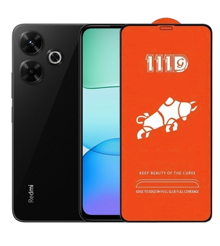 Folie Sticla Securizata pentru Xiaomi Redmi 13R, Vafy, Sticla de Protectie Compatibila cu Xiaomi Redmi 13R, Full Cover 111D, HD, Margini Negre, Transparenta