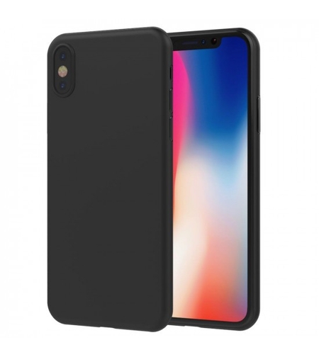 Husa Apple iPhone 8 Full Silicone 360 Negru + Folie de protectie