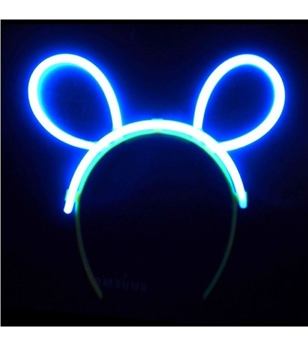 Cordeluta Decorativa, Flippy, din Plastic, Fluorescenta, Accesoriu Petrecere, Albastru