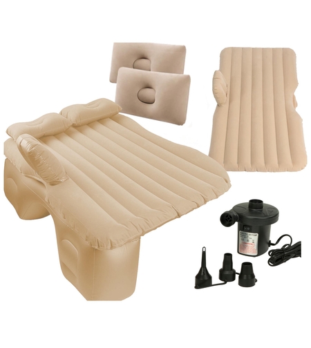 Saltea gonflabila auto, 130x80 cm – pat pentru masina, cu 2 perne, pompa si accesorii