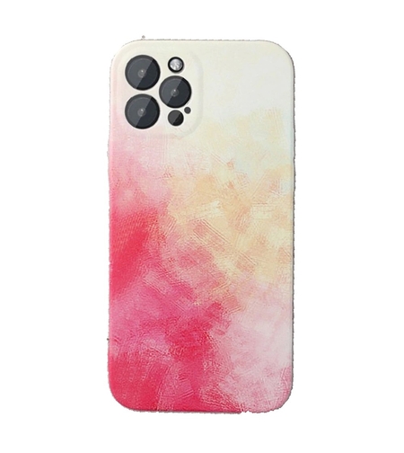 Husa protectie Vafy compatibila cu Apple iPhone 11 Tpu Ombre, Roz/Galben