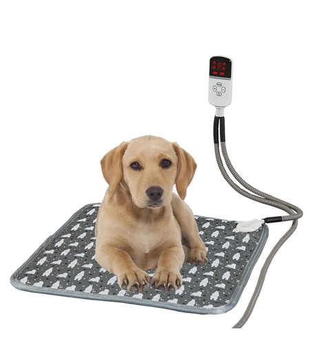 Patura electrica pentru animale de companie cu tub anti-muscatura, perna pentru caini, 45 x 45 cm, 28 W, 9 trepte de reglaj perna pentru pisici, anti-alunecare, gri-When upgrading the full steel pipe to European regulations; Width: 45X45cm