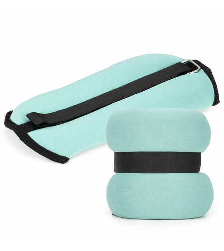 Greutati pentru incheietura mainii si glezna 2x1,5 kg, neopren si nisip fier, 28x13 cm, verde menta