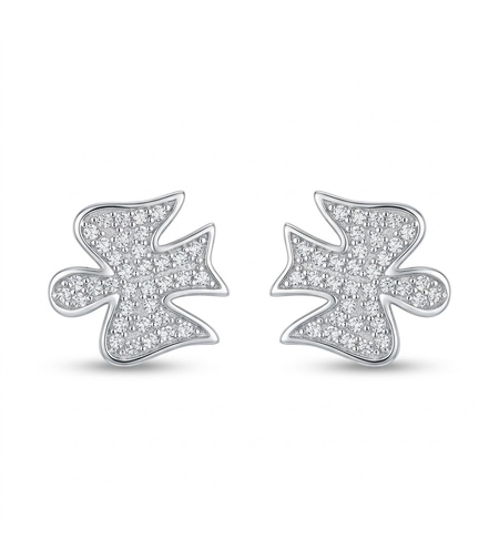 Cercei pentru Dame, Jolie Silver, din Argint 925, model Inger, Pietre Zirconia, 1.05 g, Argintiu
