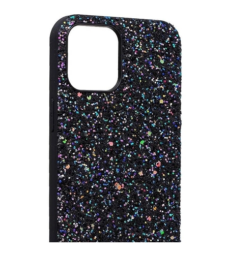 Husa de Protectie, Flippy, pentru Apple iPhone SE 2020, Sclipici, TPU, Negru