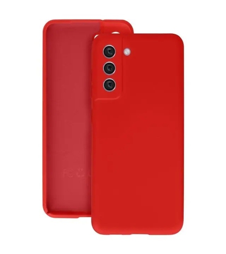 Husa protectie Vafy pentru Samsung S21 FE Liquid Silicone Rosu