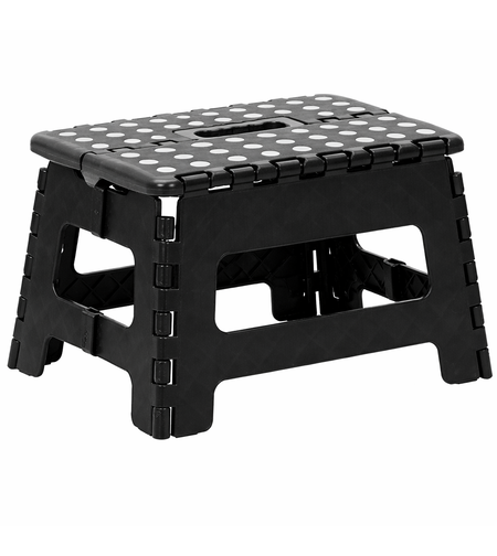 Scaun inaltator multifunctional tip scara, antiderapant, 22 cm, maxim 150 kg, negru
