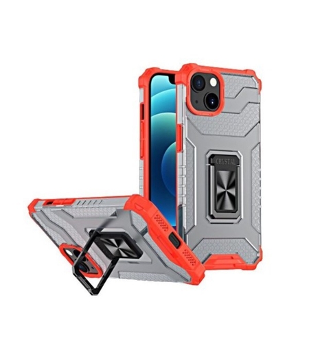 Husa de protectie Vafy compatibila cu Apple iPhone 13 Mini Acrylic Armor cu suport Rosu