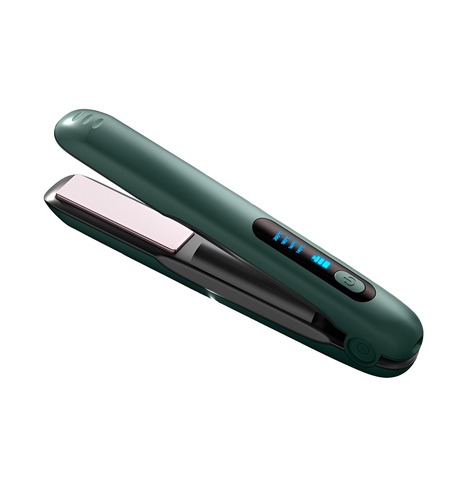 Placa de Par fara Fir, Vafy, Adaptor Tip C, 4 Trepte de Temperatura, Tensiune 5V, Capacitate Baterie 5000 mAh, Indreptat, Ondulat, 23.5x3.3x4.5 cm, Verde