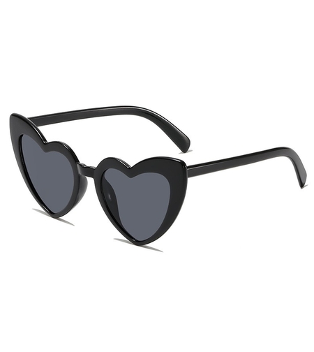 Ochelari in Forma de Inima, Flippy, pentru Petrecerea Burlacitelor, Tematica Nunta, Protectie Soare, 14.7x4.9x14.2 cm, Negru