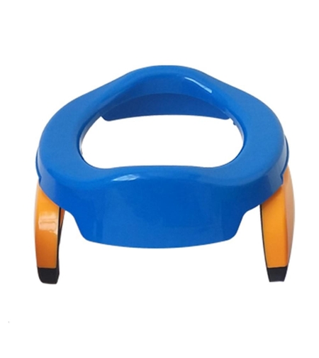 Olita Portabila 2 in 1, Flippy, Olita + Capac de Toaleta, din Plastic, Diametru 21 cm, Albastru