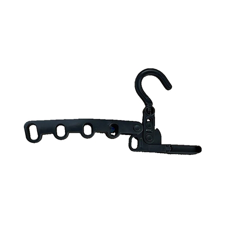 Suport Umerase, Flippy, Pliabil, Portabil, 5 Gauri pentru Umerase, Rotire 360 Grade, din Plastic, Negru