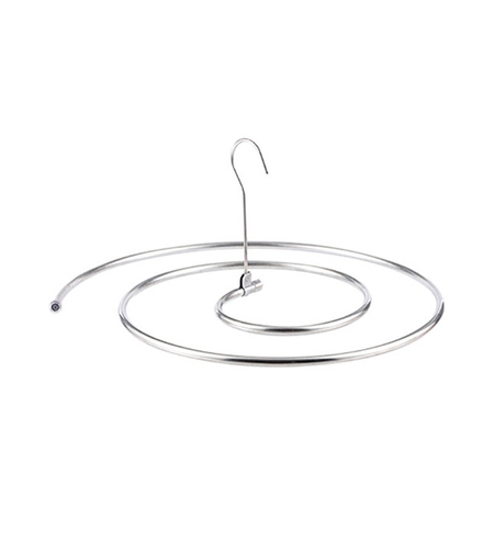 Uscator de Rufe Spiralat, Flippy, din Otel Inoxidabil de 10 mm, Detasabil, 40 x 43 x 18 cm, Argintiu