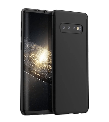 Husa de Protectie, Flippy, pentru Samsung Galaxy J8 (2018), Acoperire Completa 360 cu Folie de Protectie, Plastic, Negru