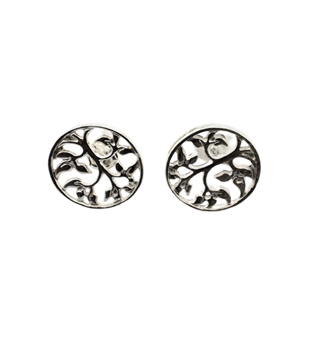 Cercei din Argint 925, Jolie Silver, Copacel in Cerc, 2.54