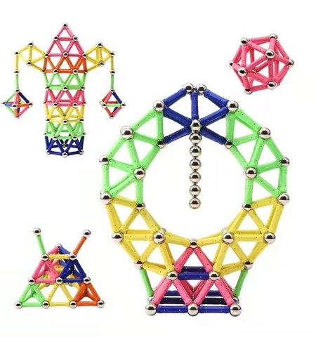 Set 178 Piese Betisoare Magnetice, Flippy, din Plastic/Magnet, +3 Ani, Multicolor
