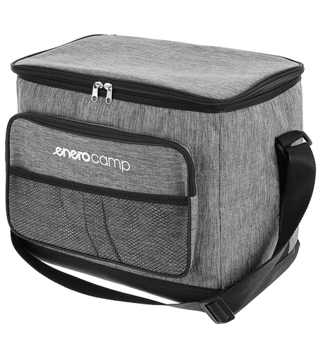Geanta termica 25L cu buzunare frontale, strat interior PEVA si curea reglabila, 34x24x30 cm, gri