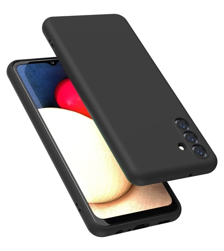 Husa de Protectie, Vafy, pentru Samsung Galaxy A35, Liquid Silicone, cu Microfibra pe Interior, Protectie Antisoc, Compatibil Incarcare Wireless, Negru