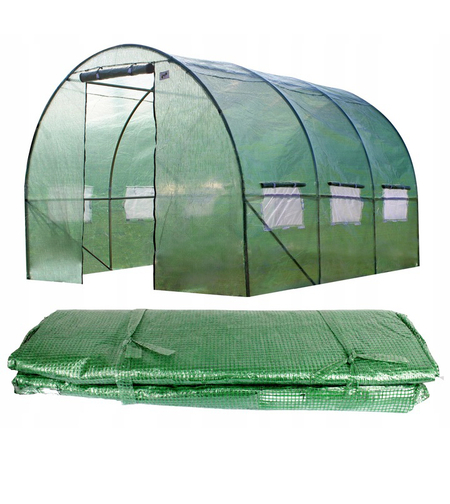 Folie pentru sera de gradina, 8x3 m, material PE 140 g/m, rezistenta la UV4, verde transparent