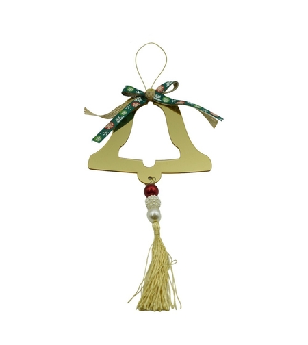 Ornament brad, Flippy, Clopotel, Auriu, Lucios, 14*28CM, Acril, Interior/ Exterior