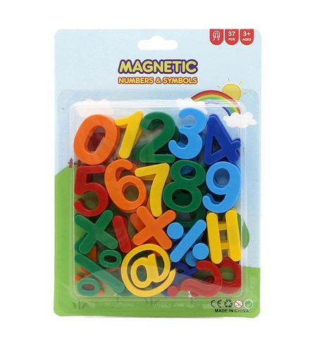 Set 37 Cifre si Simboluri, Flippy, Magnetice, pentru Frigider, din Plastic, +3 Ani, 13 x 18 x 14 cm, Multicolor