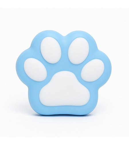 Jucarie Antistres Squishy, Flippy, Revenire Lenta, Model Labuta de Pisica, Squishy, BIG 12.5 x 10.5 cm, 220 g, Model 13, Albastru Alb