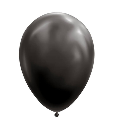 Set 12 Baloane, Flippy, din Latex Standard, 25 cm, Negru