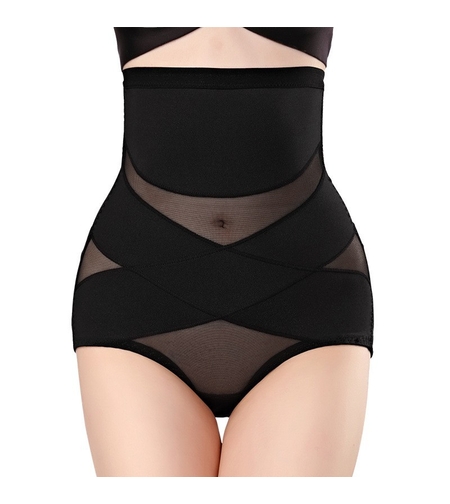 Lenjerie Modelatoare pentru Abdomen, Flippy, cu Talie Inalta si Corset, Negru, Push-Up, Marimea M