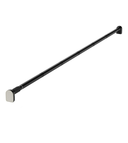 Bara Telescopica Multifunctionala, Flippy, din Otel Inoxidabil si ABS, Utilizare Universala, Extensie 185 - 205 cm, Fara Perforare Perete, Negru