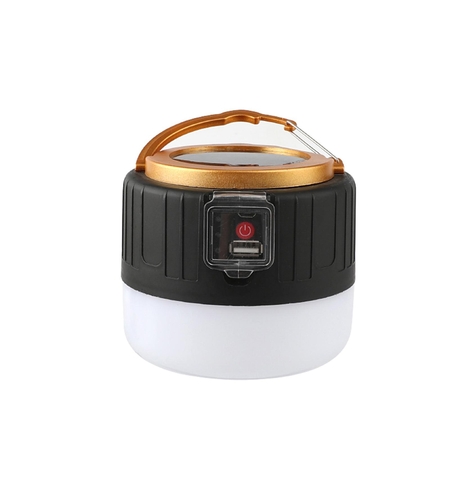 Lampa Portabila, Flippy, Incarcare Solara + USB, Afisaj Inteligent al Bateriei, Raza de Actiune 32 mp, 6x9x11 cm, 3 Moduri, Negru
