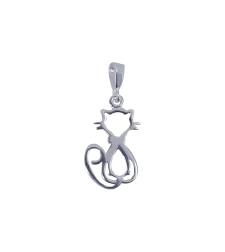 Pandantiv Argint 925, Model Pisica Contur, 1.1 g