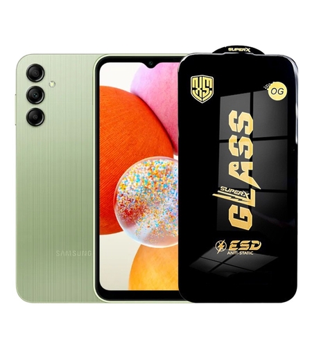 Folie de Protectie pentru Samsung Galaxy A14, Vafy, Sticla Securizata ESD, Margini Negre, Rezistenta la Zgirieturi, Antistatica, 0.35 mm, Transparenta