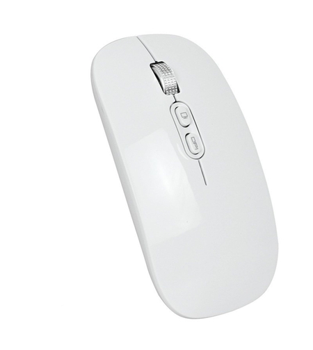 Mouse Wireless Reincarcabil, Vafy, Compatibil Windows/macOS, Bluetooth 5.1 + 2.4GHz, Silentios, DPI 800/1200/1600, Alb