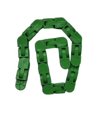 Jucarie Senzoriala Antistres, Flippy, Fidget Toys, Puzzle de Imbinat Tip Sarpe, 24 Piese, +3 Ani, Verde