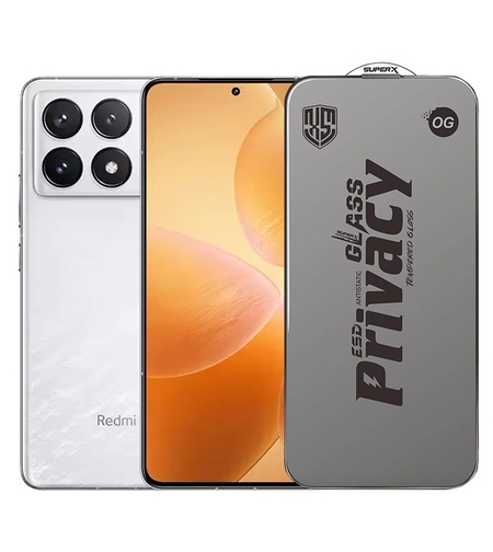 Folie de Protectie pentru Xiaomi Redmi K70 Pro, Vafy, Sticla Securizata ESD Antistatica, Super-X Privacy OG, Margini Negre, 0.30 mm, Transparent Inchis