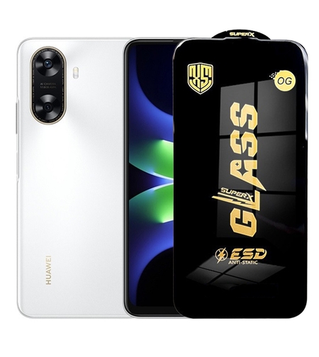 Folie de Sticla pentru Huawei Enjoy 70z, Vafy, Sticla Securizata ESD Antistatica, Super-X Privacy OG, cu Margini Negre, Rezistenta la Zgirieturi, 0.35 mm, Transparenta