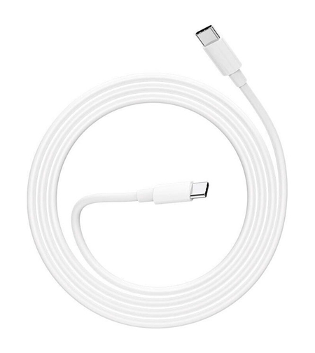 Cablu de Date pentru Telefon, Flippy, Cablu TYPE-C to TYPE-C Universal, Compatibil cu iOS si Android, Power Delivery 60W 130 cupru, 2 M, Simplu, Alb