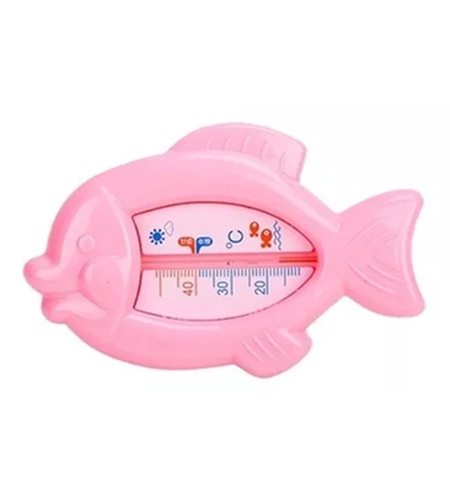Termometru pentru Baie, Flippy, Plutitor, Rezistent la apa, Multifunctional, Model Peste, 15.5x9.5x2 cm, Roz