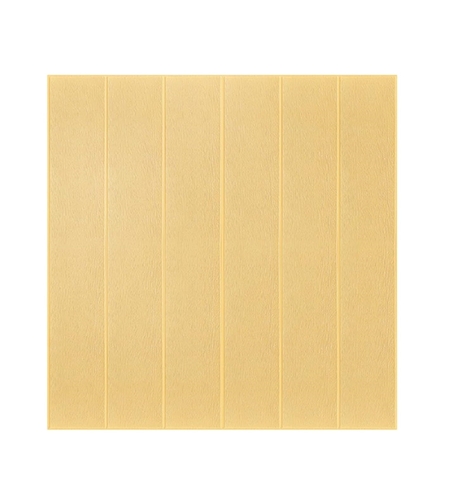 Set 10 Placi Tapet 3D, Flippy, 70 x 70 cm, Grosime 3 mm, din Rasina, Tip Placi de Lemn, Suprafata Acoperita 4.9 mp, Crem Deschis