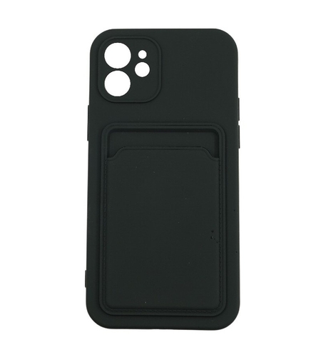 Husa protectie Vafy cu suport card compatibila cu Samsung Galaxy A51 4G Negru