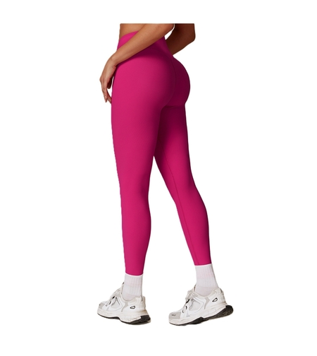Pantaloni de Fitness/Yoga, Flippy, pentru Femei, Material Elastic, Spandex, Talie Inalta, Roz, Marime L
