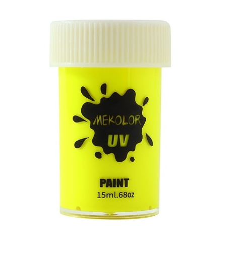 Vopsea pentru Fata si Corp, Flippy, cu Pigment Fosforescent UV, 15 ml, Galben