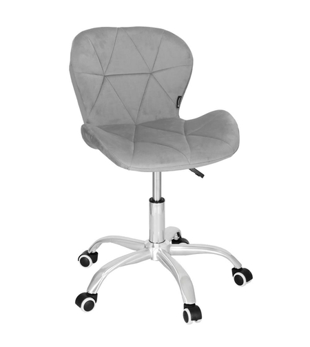 Scaun de birou ergonomic, tapitat cu catifea, 120kg, gri