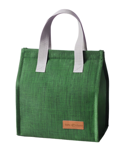 Geanta Termoizolanta Tip Bento Bag Flippy, Camping Cooler, Aluminiu, 22.5x13x25,5 cm, 3.3 L, Verde